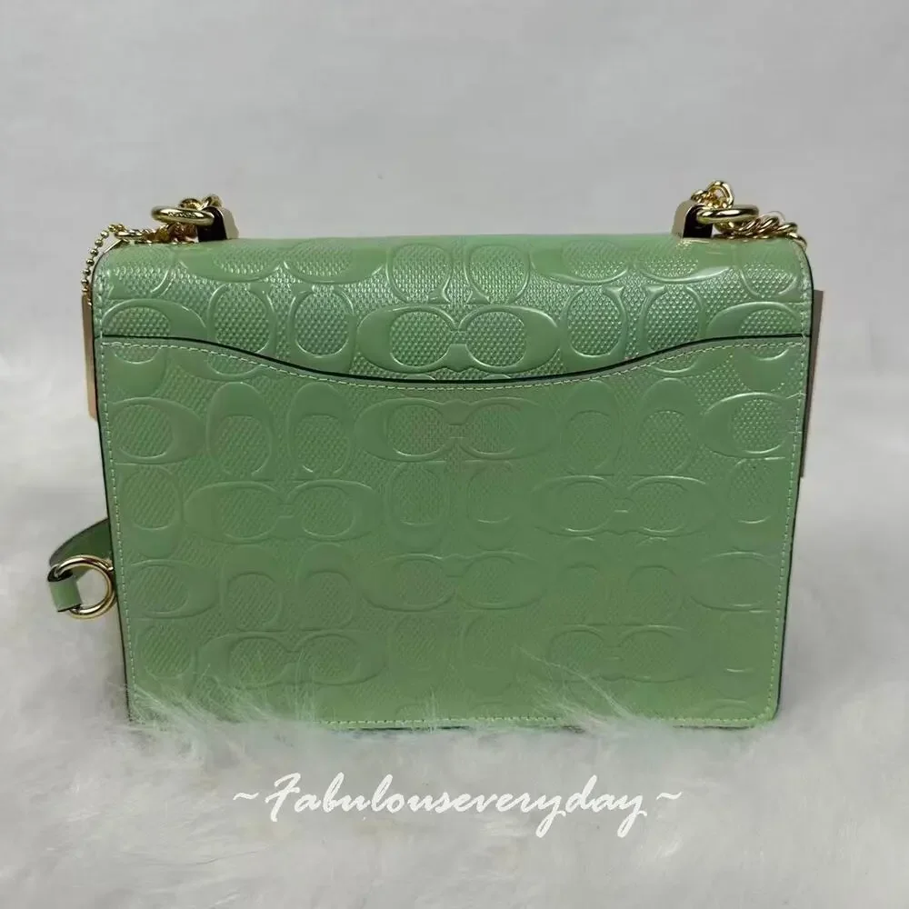 Coach Klare Crossbody Bag In Signature Leather/Gold/Pale Green CDA97 NWT